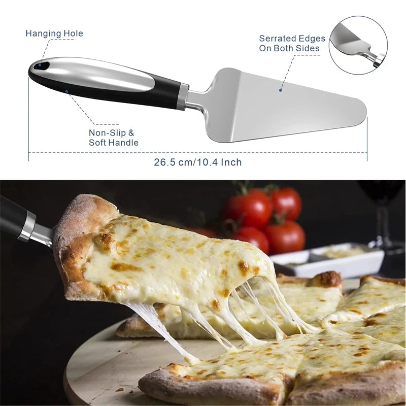 2-Pack Stainless Steel Pizza Cutter Wheel | Finger Guard, Non-Slip Handle – Dishwasher Safe Pizza & Pastry Slicer