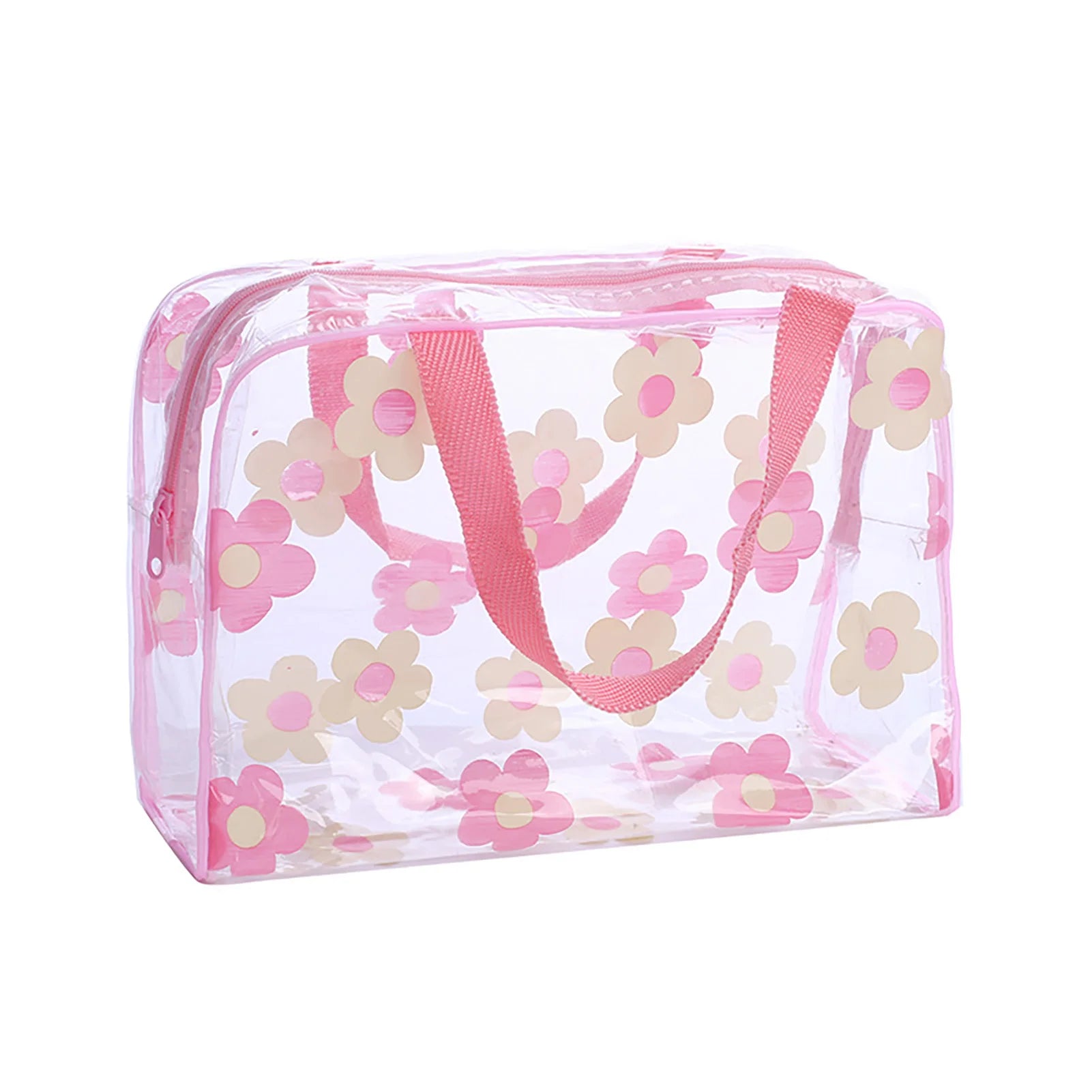 Transparent Travel Cosmetic Bag Large Capacity and Lightweight Design for Small Items Storage Management Peaceful Pleasures Health and Wellness