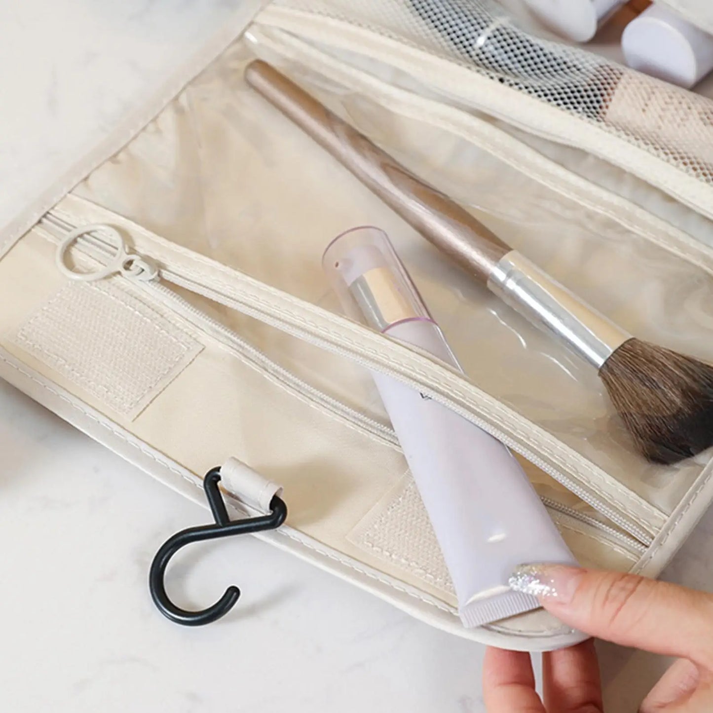 Large Waterproof Travel Toiletry & Makeup Organizer Bag