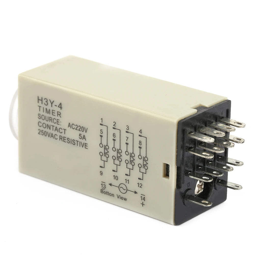 Power On Timer Relay Plastic Timer Relay Waterproof Wide Application Sturdy Timing Power on High Precision for Remote Control Peaceful Pleasures Health and Wellness