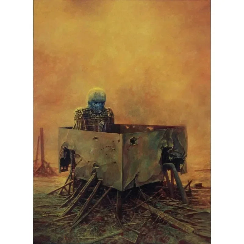 Beksiński Dark Surreal Gothic Canvas Poster Print | Wall Art