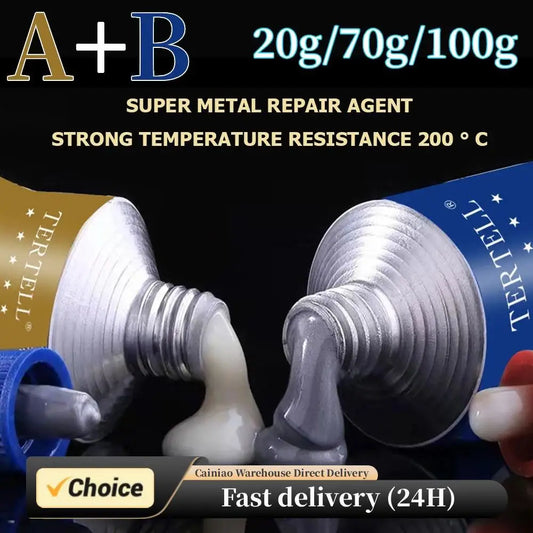 Cold Welding Glue Metal Repair Glue Heat-resistant AB Sealant High-strength Magic Plastic Repair Casting Adhesive Epoxy Resin Peaceful Pleasures Health and Wellness