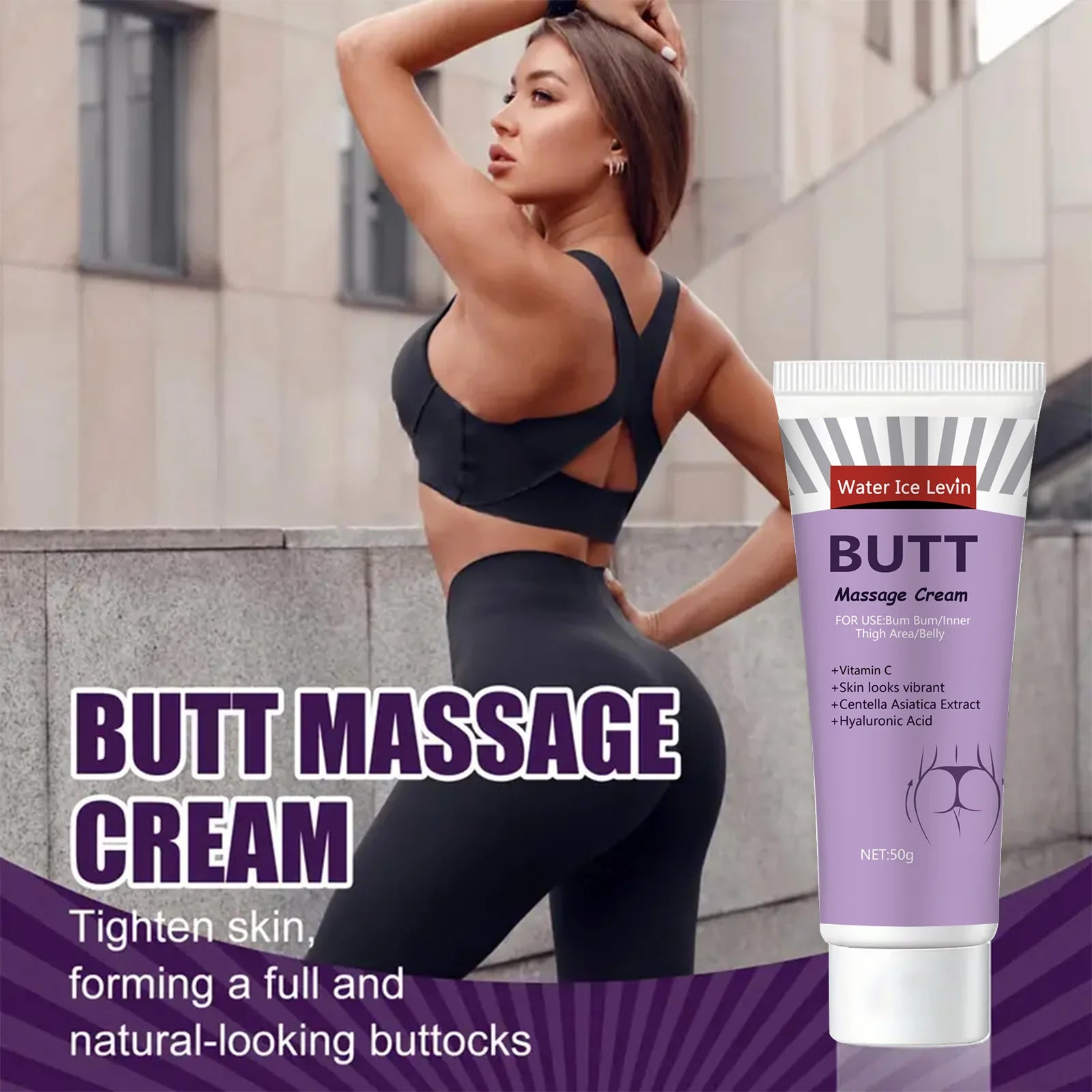 Hip & Body Cream – Glycerin, Vitamin C & Hyaluronic Acid Body Moisturizing Cream Peaceful Pleasures Health and Wellness