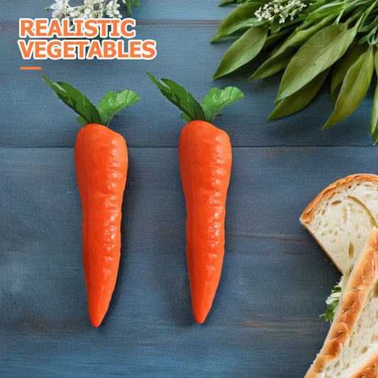 4pcs Mini Carrots Simulation Carrot Props Ornament Artificial Vegetable Fake Carrot Model For Party Festival Easter Photo Prop Peaceful Pleasures Health and Wellness