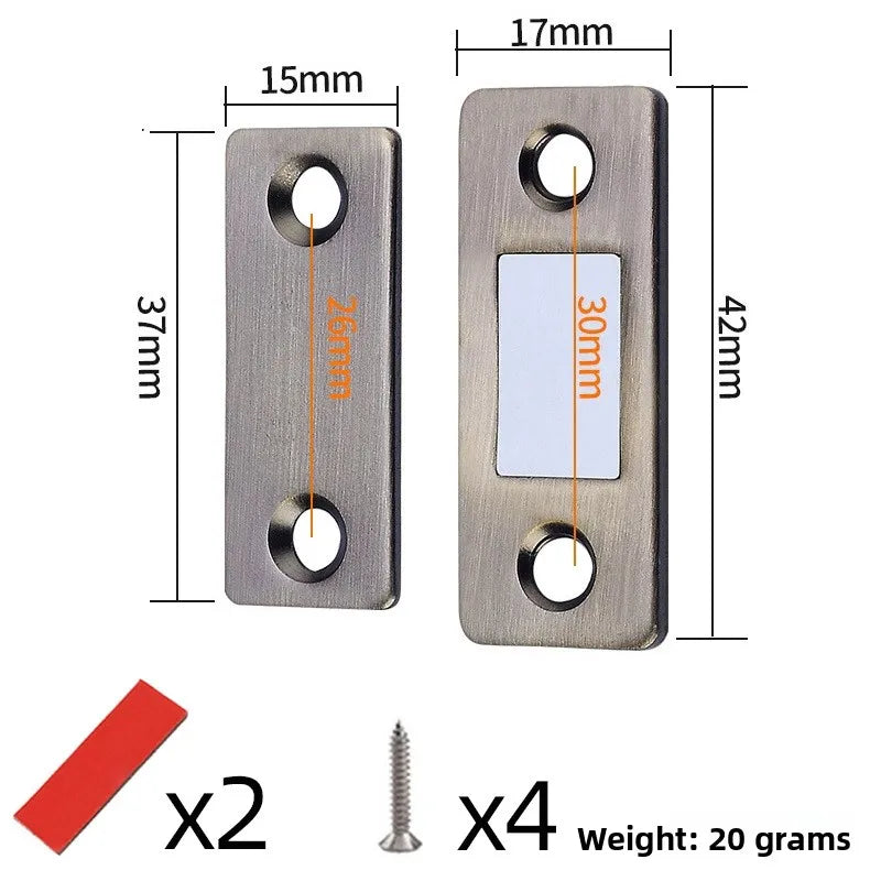 Magnetic Cabinet Catch L-Shaped Punch-Free Invisible Door Closer