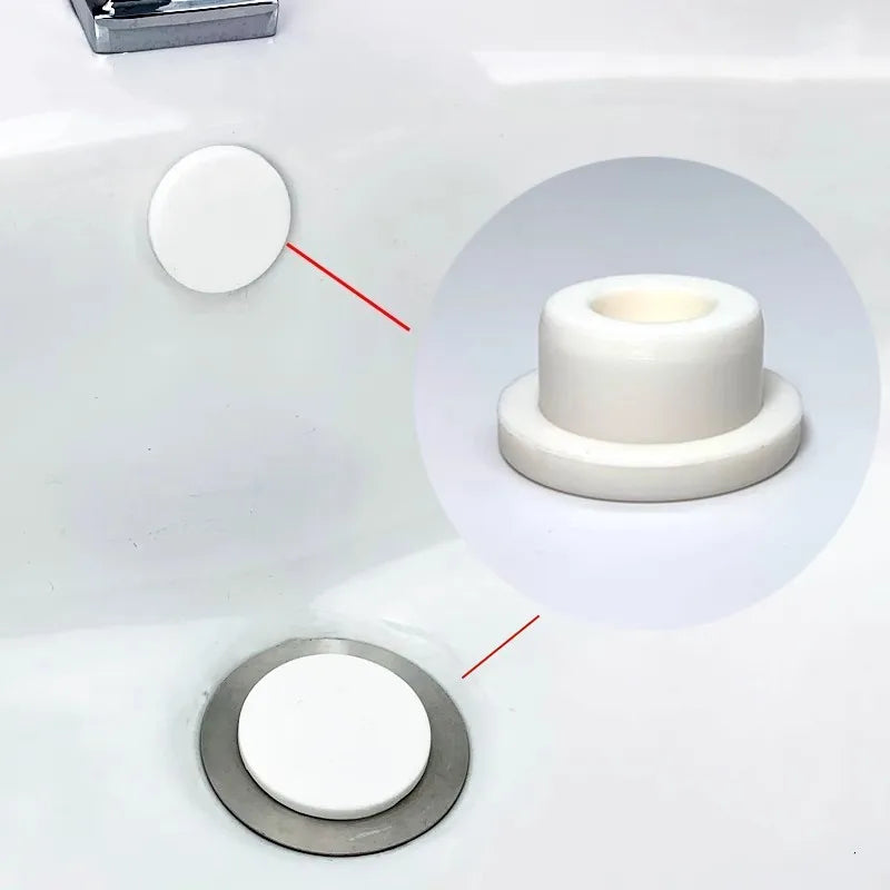 Rubber Overflow Ring Drain Cover & Sink Seal Plug – 2 Pack