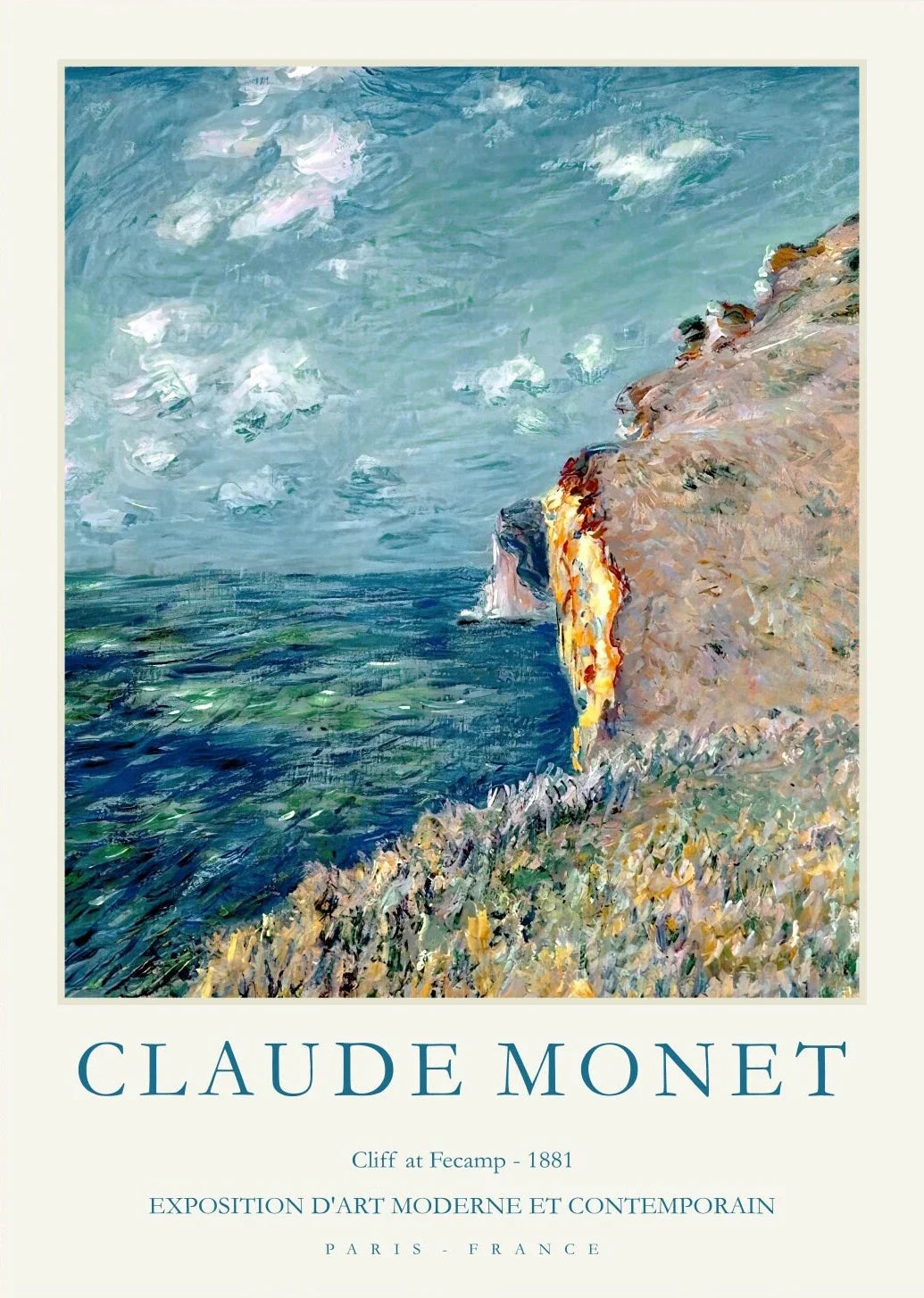 Claude Monet Abstract Landscape Canvas Wall Art | Unframed Print