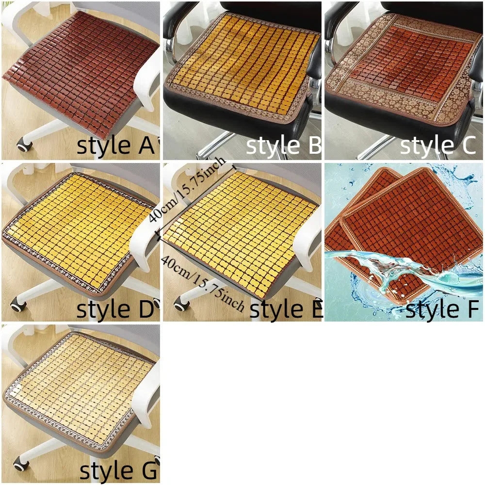 Bamboo Cool Seat Mat – Breathable Car Chair & Sofa Cushion