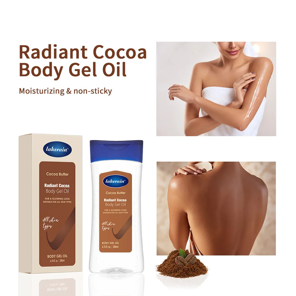 200ml Cocoa Body Oil Gel – Deep Hydration & Radiant Glow