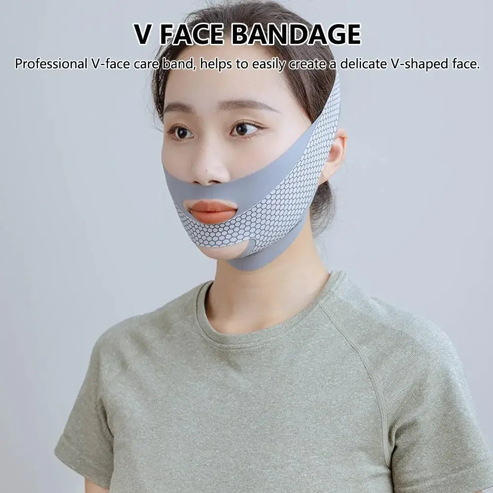V-Face Chin Lifting Strap – Adjustable Jaw Slimming Mask Peaceful Pleasures Health and Wellness