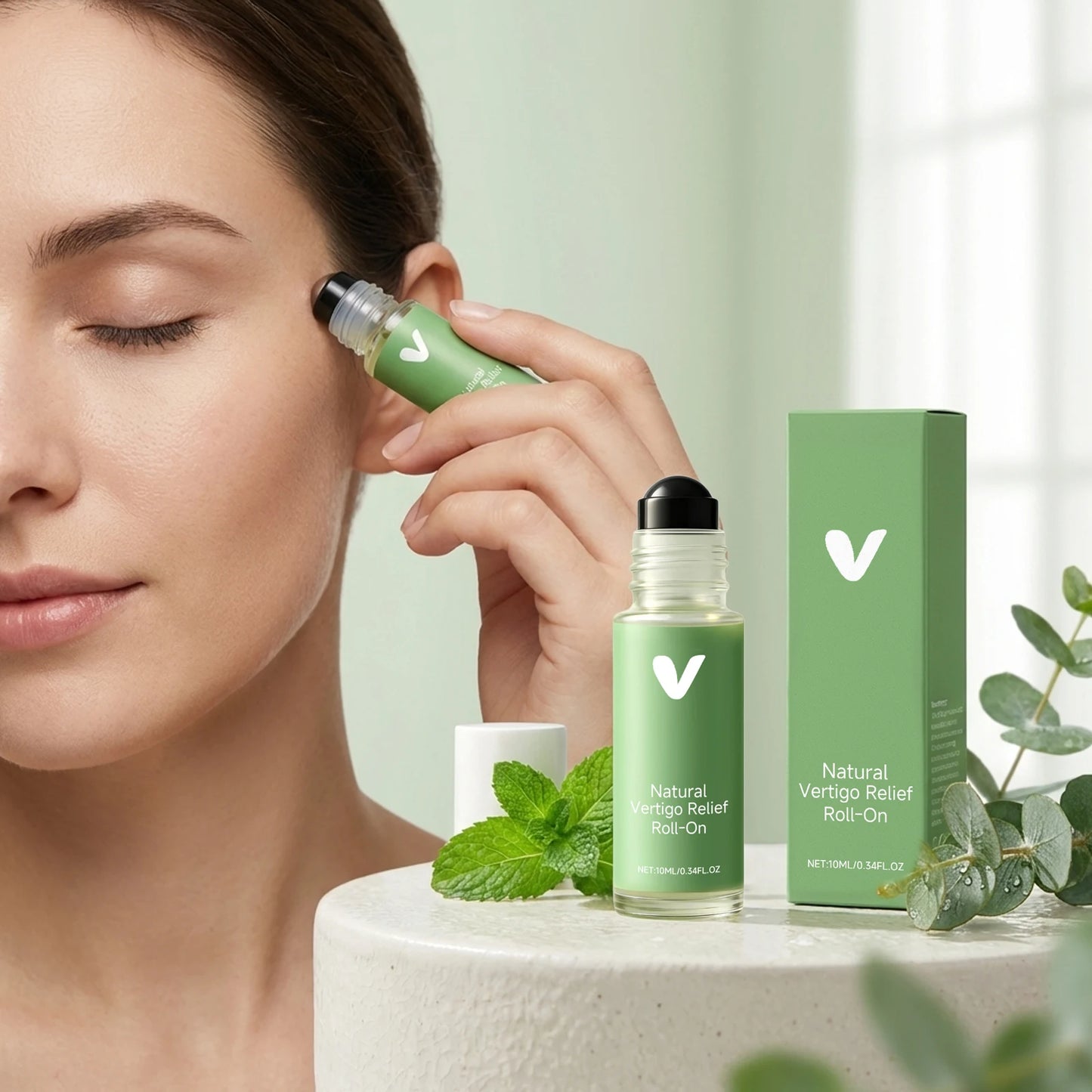 Menthol Soothing Oil Relieve Vertigo Dizziness Refresh Calm Mood Soothe Nausea Fast Absorb Fit Travel Vertigo Relief Oil Roll On Peaceful Pleasures Health and Wellness