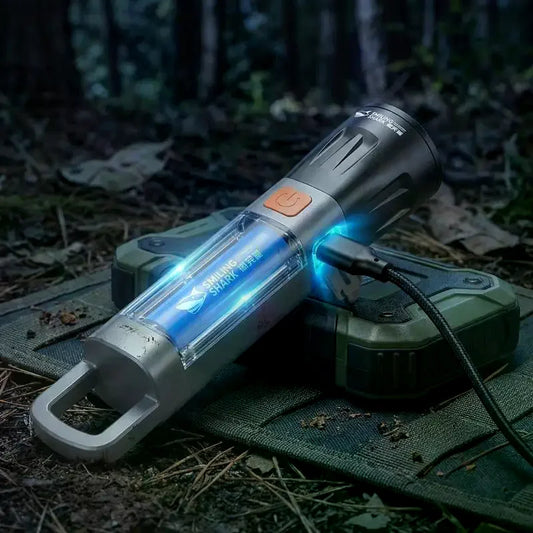HELTC USB-C Rechargeable Flashlight 7-Mode COB LED Camping Rechargeable Flashlight Peaceful Pleasures Health and Wellness
