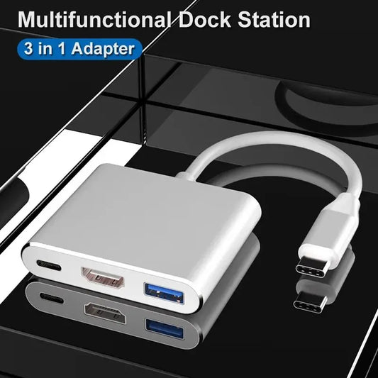 New 3-in-1 USB C Hub with 100W Power Delivery,USB 3.0/4K HDMI for MacBook,Surface/Chrome/Steam Deck,Stable Driver Smart Adapter Peaceful Pleasures Health and Wellness