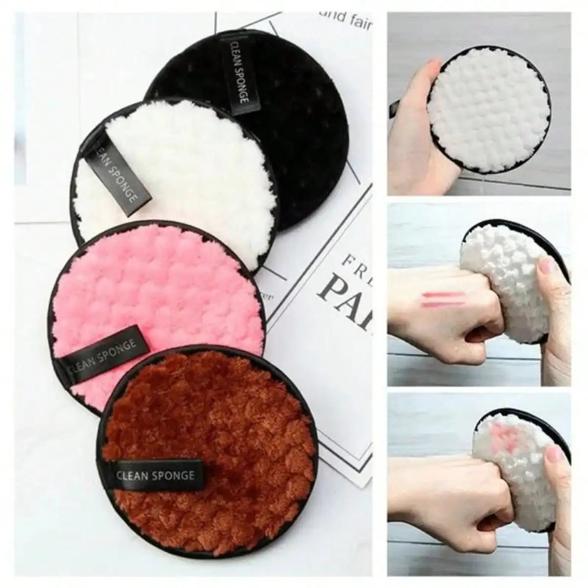 5-Pack Reusable Makeup Remover Pads – Soft Cotton Double-Sided