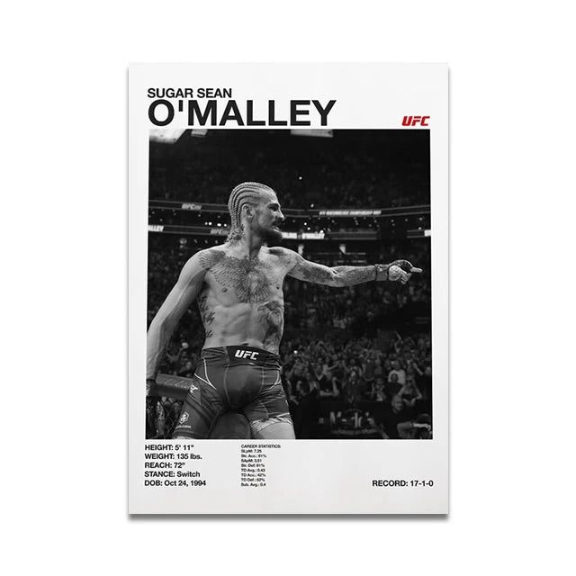 Boxing Fighting Star Canvas Wall Art Print Poster MMA Decorative Painting Home Decor Boxing Lover Gift Unframed Peaceful Pleasures Health and Wellness