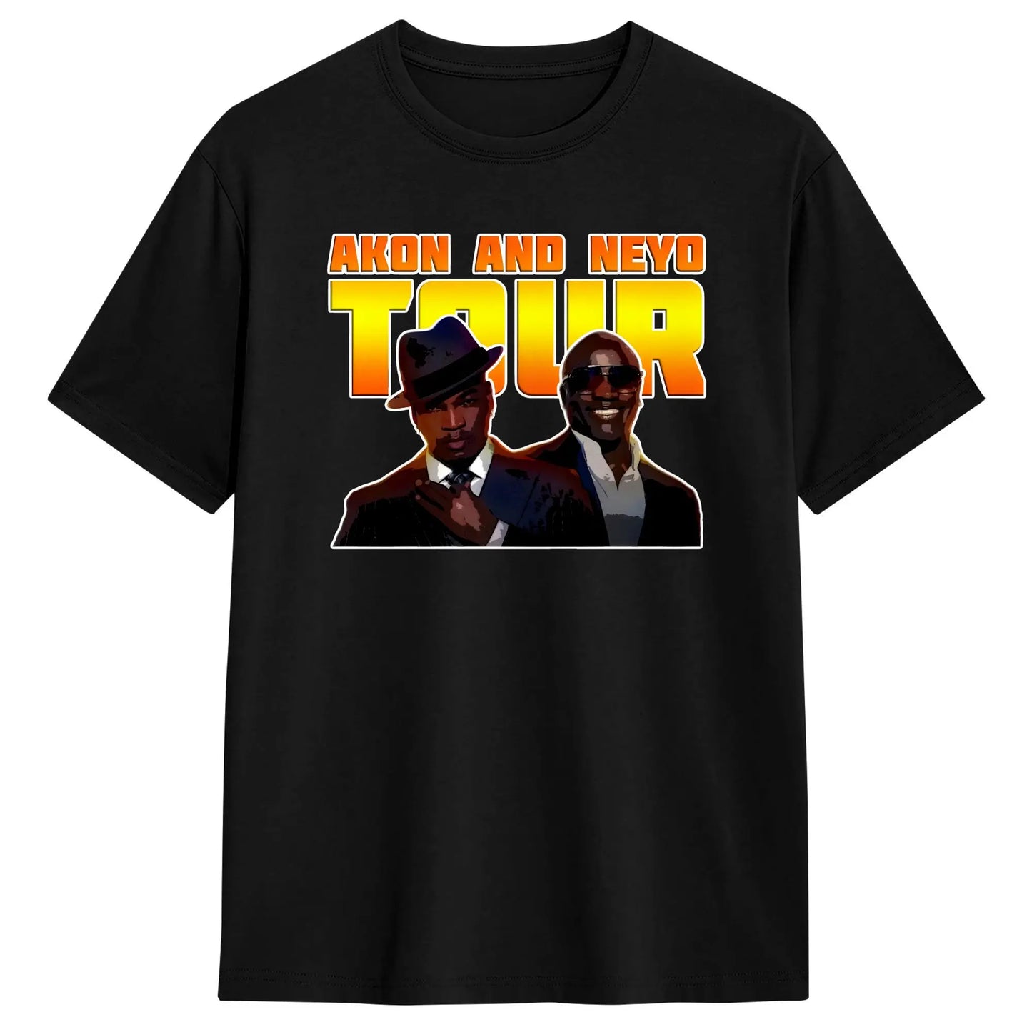 Akon T-Shirt for Men Leisure Pure Cotton Tee Shirt Crew Neck Short Sleeve T Shirts Plus Size Tops Peaceful Pleasures Health and Wellness