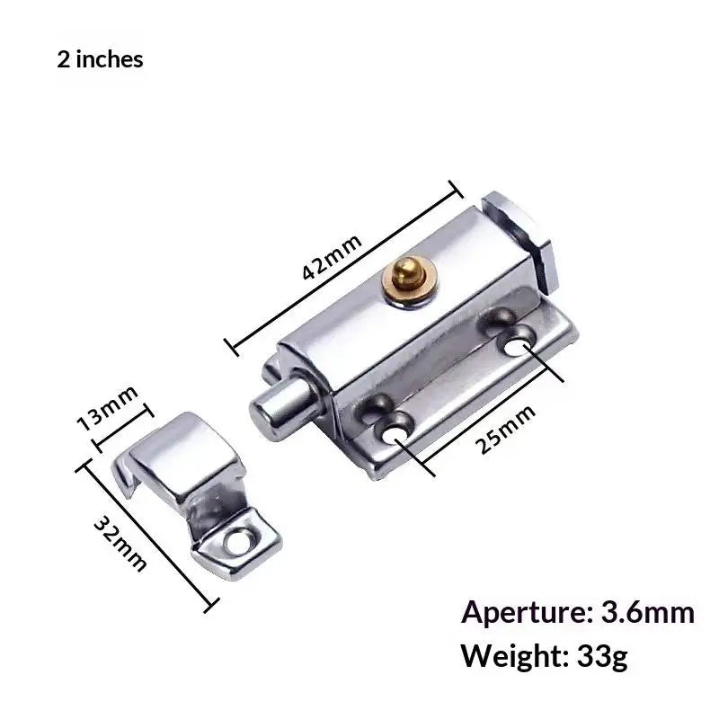 3-Inch Automatic Spring Door Latch | Self-Locking Zinc Alloy