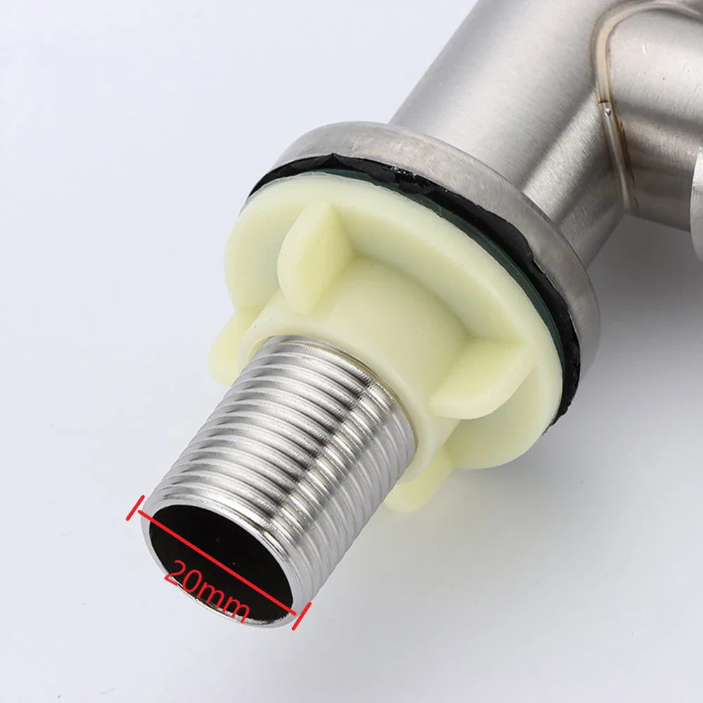 304 Stainless Steel Single Cold Kitchen Faucet | Deck Mounted