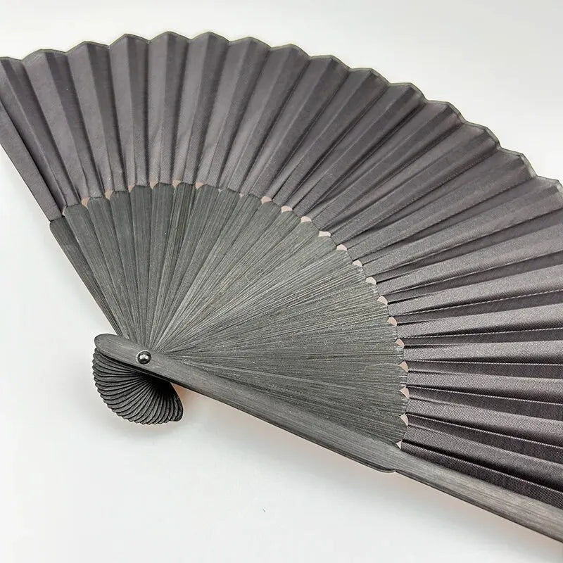 Chinese Style Black Vintage Hand Fan Folding Fans Dance Wedding Party Favor Chinese Dance Party Folding Fans Peaceful Pleasures Health and Wellness