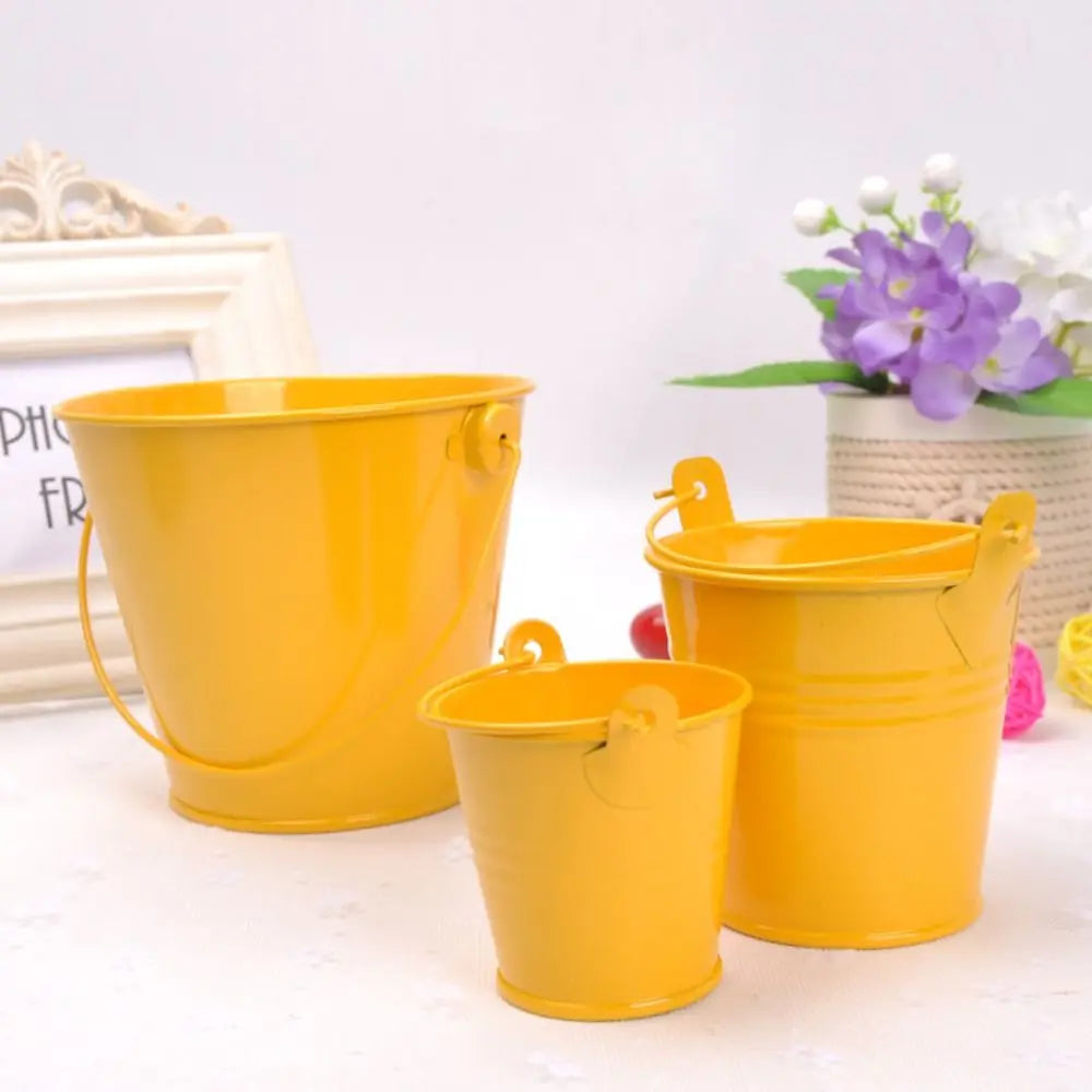Vintage Tinplate Hook Flower Pot | Mini Pastoral Garden Planter