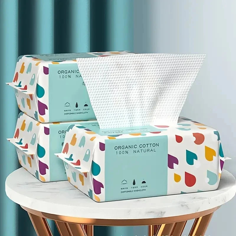Soft Cotton Disposable Thick Face Towel - Dry Makeup Removing Cleanser Towelettes For Skin Care Peaceful Pleasures Health and Wellness Default Title