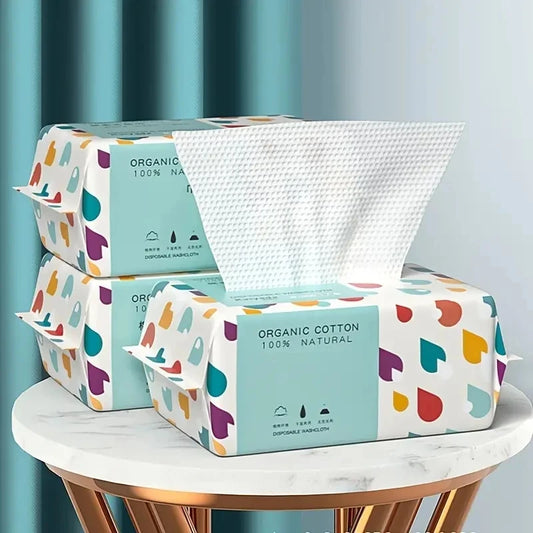 Soft Cotton Disposable Thick Face Towel - Dry Makeup Removing Cleanser Towelettes For Skin Care Peaceful Pleasures Health and Wellness Default Title