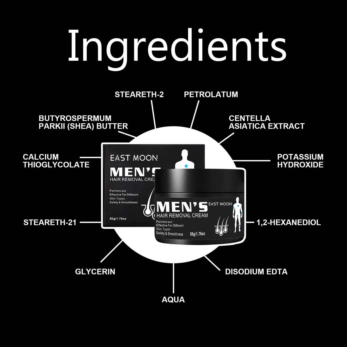 Men's Aloe Hair Removal Cream – Painless & Nourishing 50g