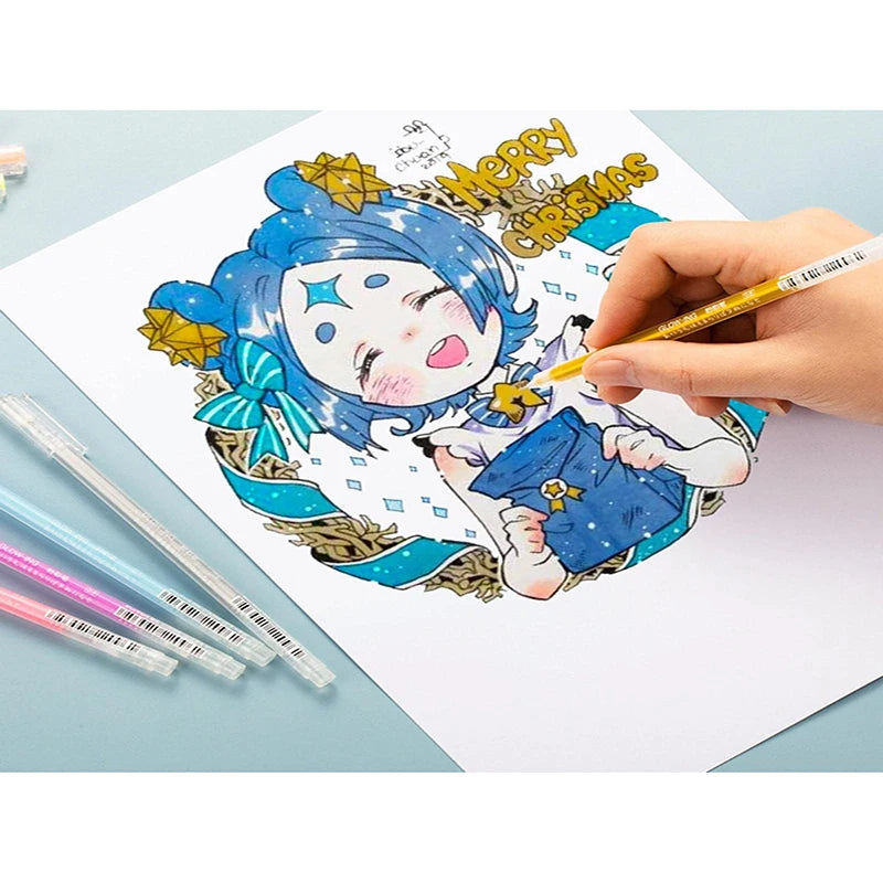 Bview Art 3 Colors Highlight Pen Drawing Fine Point Sketching Ink