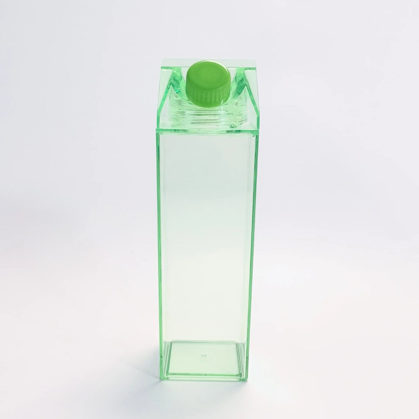 500ML 17OZ Plastic Clear Convenience Bottle New Reusable Juice Transparent Sport Leakproof Cup Box Milk Drinking Water Home Peaceful Pleasures Health and Wellness Green 500ML