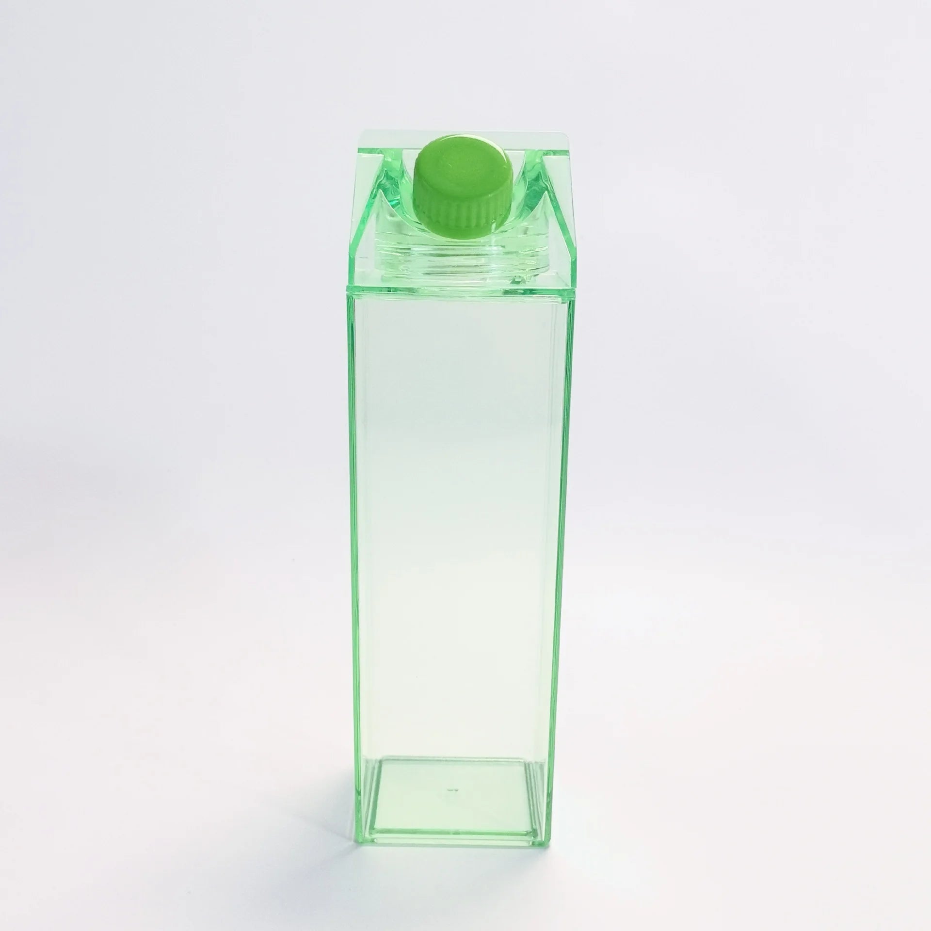 500ML 17OZ Plastic Clear Convenience Bottle New Reusable Juice Transparent Sport Leakproof Cup Box Milk Drinking Water Home Peaceful Pleasures Health and Wellness Green 500ML