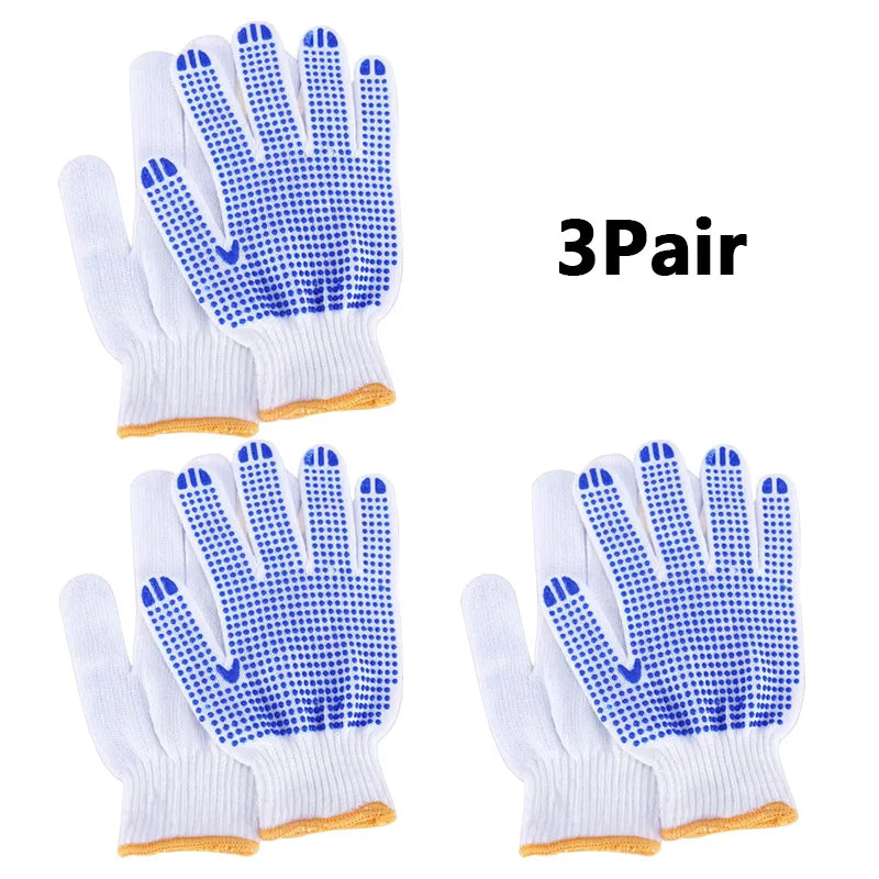 Non-Slip Rubber Dot Gloves Safety Protection Work Glove Home Gardening Mechanics Painter Essential Gloves Peaceful Pleasures Health and Wellness 3Pair