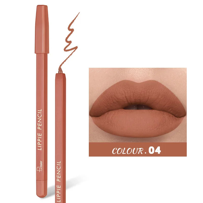 Velvet Matte Lip Liner – 12 Shades, Waterproof & Long Lasting