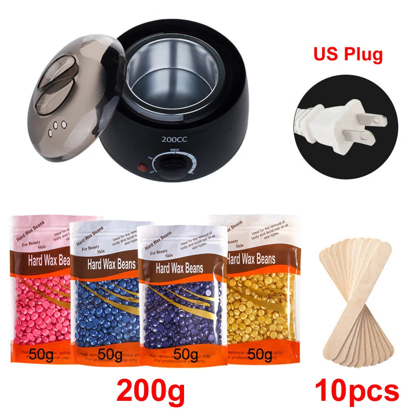 Wax Heater for Hair Removal Waxing Warmer Dipping Pot Wax Melting Machine Depilation Paraffin Warmer Wax Heater Kit Peaceful Pleasures Health and Wellness 035-B-US-200g