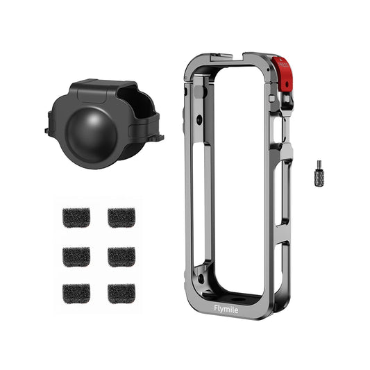 For Insta 360 X5 WITH Lens Protection Cover And Windproof Cotton Multifunctional Expansion Protection Rabbit Cage Metal Frame Peaceful Pleasures Health and Wellness Default Title