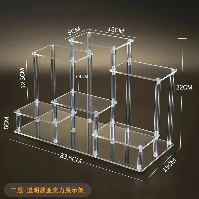 Acrylic Multi-Layer Ladder Display Stand for Collectibles