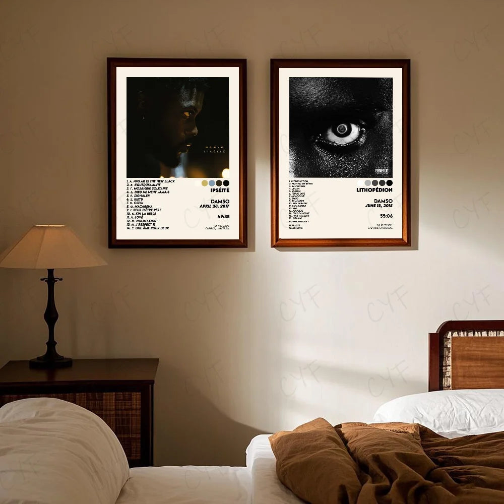 D-Damso Qalf Rapper Poster HD art sticky wall waterproof home living room bedroom bar aesthetic decoration Peaceful Pleasures Health and Wellness