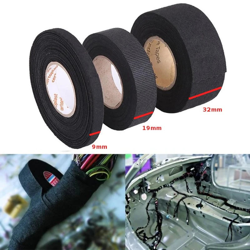 New Electrical Tape Heat Resistant Harness Tape Adhesive Cloth Tape Waterproof Tape Insulating Automotive Fabric Cloth Tape Peaceful Pleasures Health and Wellness