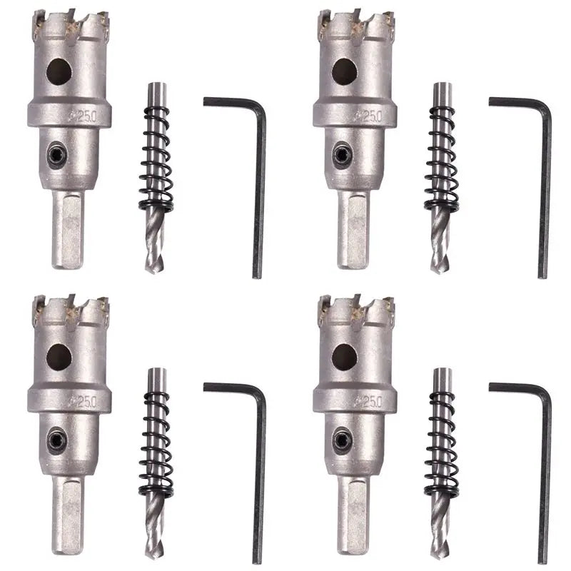 A36T-4X Carbide Tip Metal Cutter Stainless Steel HSS Drill Bit Hole Saw Holesaw Size:25Mm Peaceful Pleasures Health and Wellness Silver grey 25mm