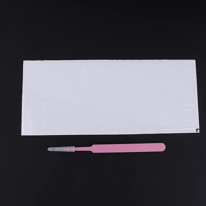 German Keyboard Stickers Transfer Film with Tweezers – QWERTZ