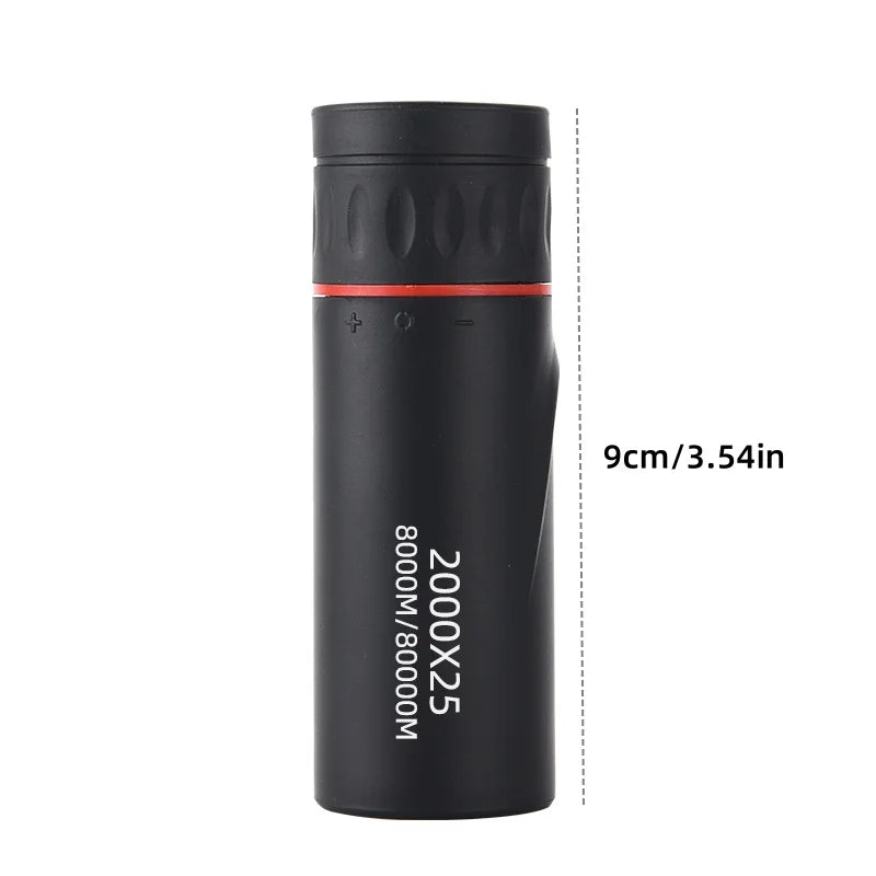 New 2000x25 HD Monocular Telescope Mini Portable Mobile Phone Telescope with Holder Camping Hunting Birdwatching Telescope Peaceful Pleasures Health and Wellness