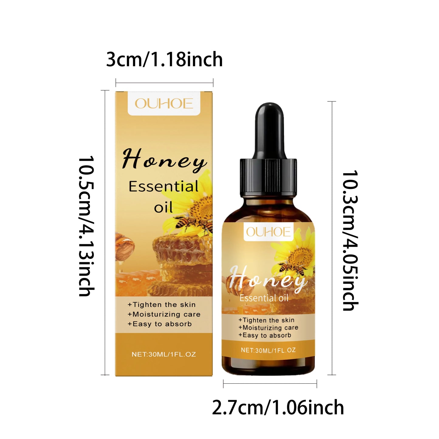 Honey Moisturizing Body Oil – Face & Body Nourishing (30ml)