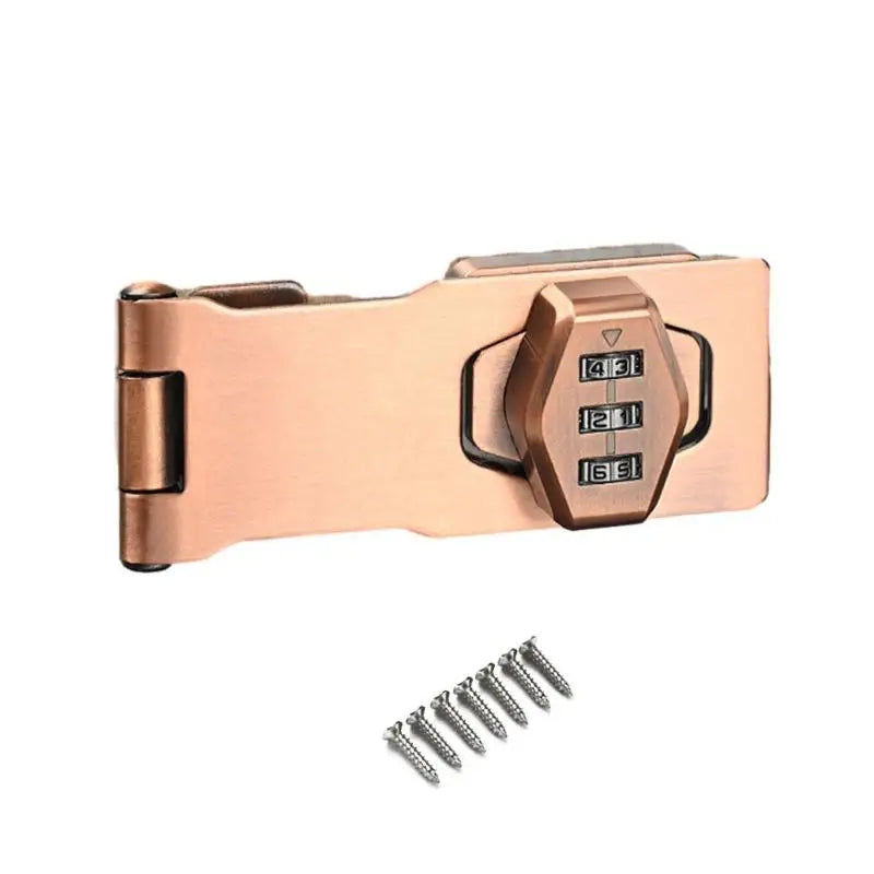 3-Digit Combination Password Lock Security Door Bolt Cabinet Password Lock Drawer Lock Anti-theft Household Cabinet Hardware Peaceful Pleasures Health and Wellness 3inch G