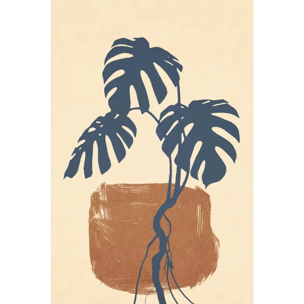 Garden Flower Vase Canvas Wall Art Print – Modern Floral Poster