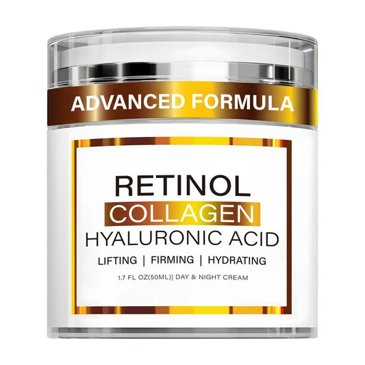 Retinol Cream for Face with Collagen Peptides -Anti Aging Wrinkle Day-Night Cream Facial Moisturizer Tightening and Skin Firming Peaceful Pleasures Health and Wellness 50gx2 pieces