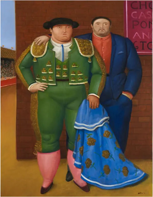 Fernando Botero Famous Oil Painting Fat Couple Dancing Posters Canvas Painting Living Room Wall Mural Picture Decoration Peaceful Pleasures Health and Wellness 20 30x40cm Unframed
