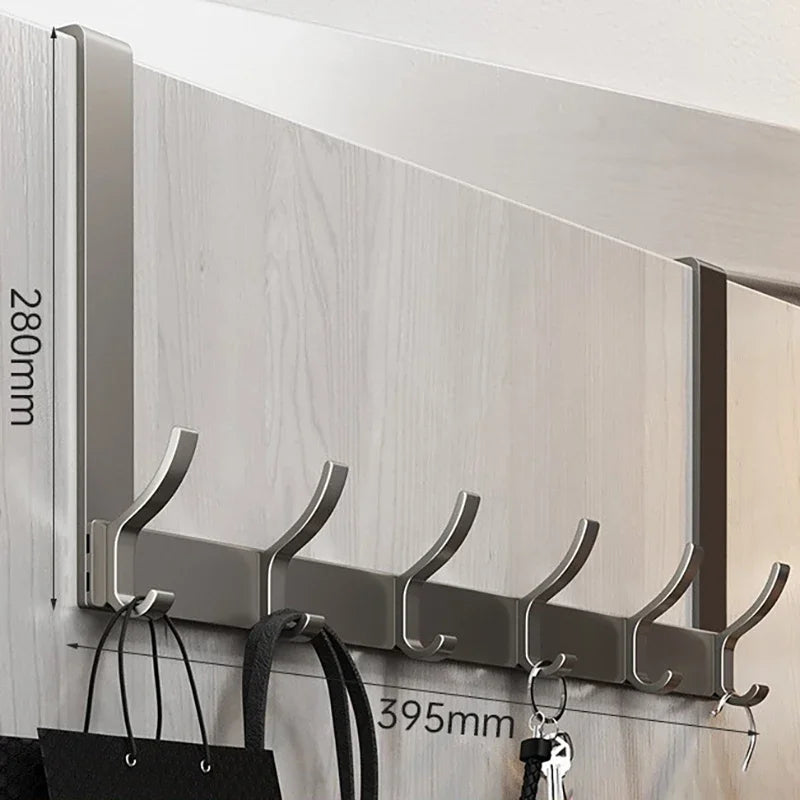 Over-Door 7-Hook Rack – Coat, Hat & Towel Organiser