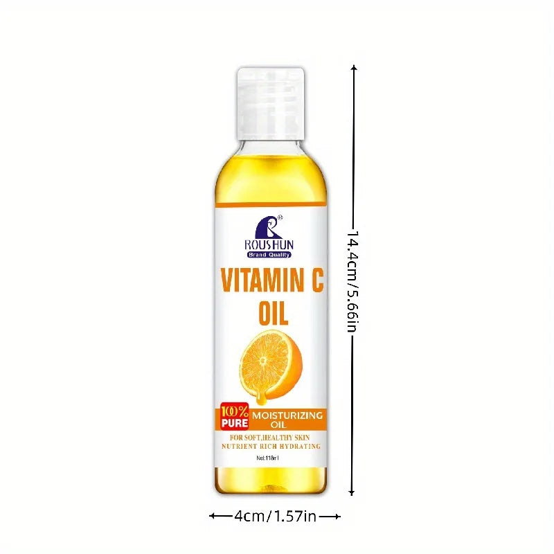 ROUSHUN Vitamin C Oil Smooth Vitamin C Body Oil Skin Care Essential Oil 118ML Peaceful Pleasures Health and Wellness
