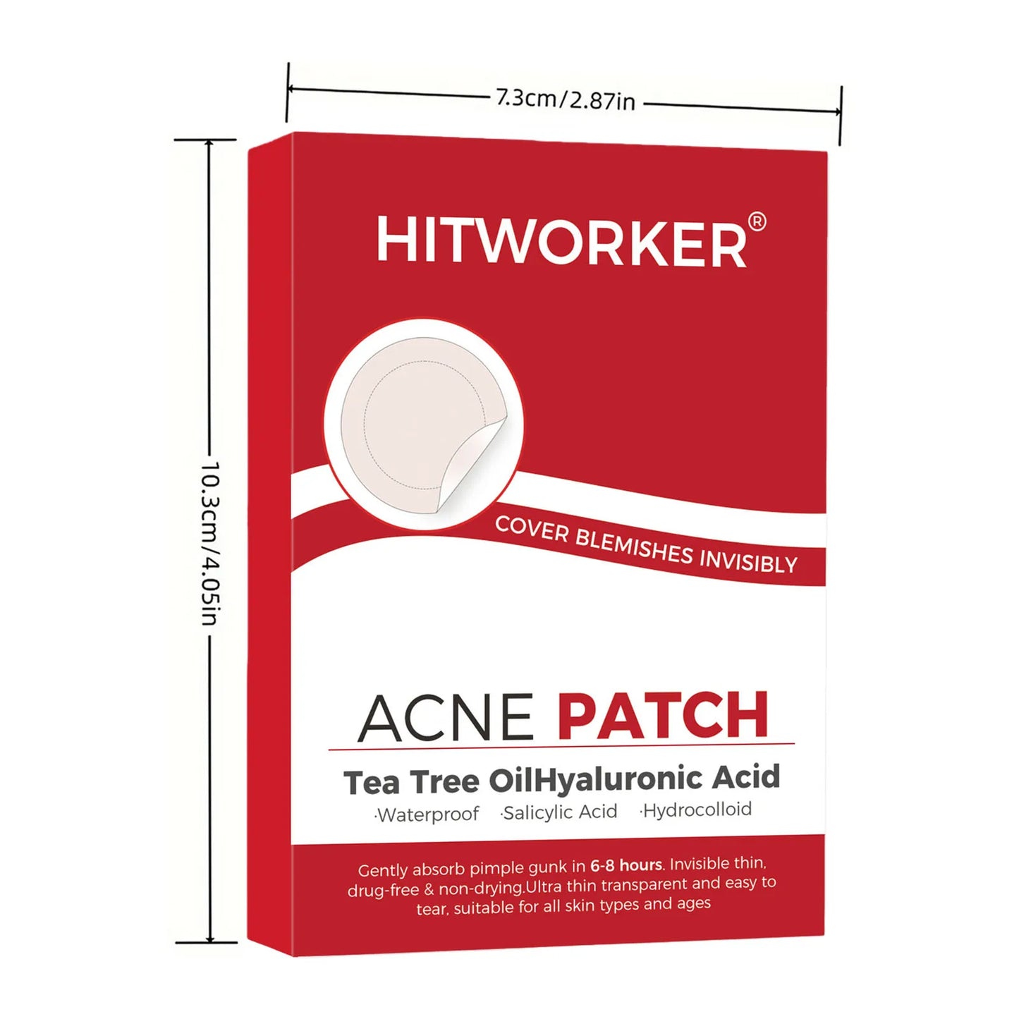 Invisible Hydrocolloid Acne Patches – Waterproof, All Skin Types