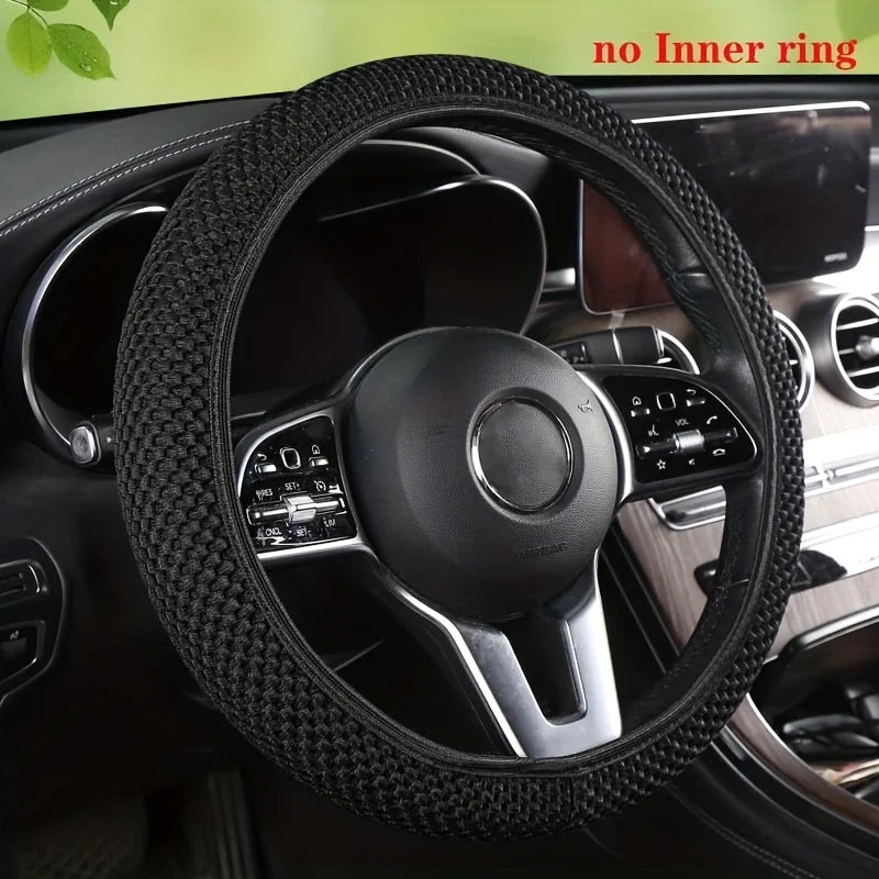 Universal Ice Silk Steering Wheel Cover – Breathable Non-Slip