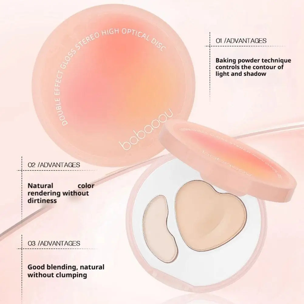 Natural Dual-effect Shiny Matte Three-dimensional Peach High Gloss Face Brighten Depression Integrated Groove High Gloss Cream Peaceful Pleasures Health and Wellness
